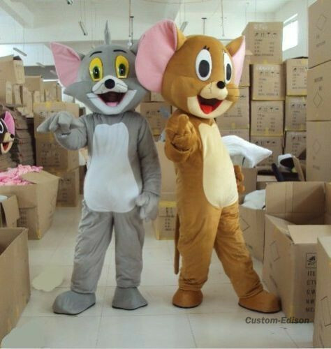 Costume mascotte tom jerry - tom, e