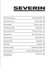 Manuale macchina del pane Severin BM3983 BM3985 BM3986 BM3989 BM3990 BM3992 BM3982A