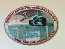 Patch spedizione elefante morena ricerca meteorite antartico robotico NASA nomade