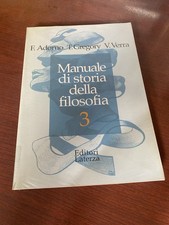 Manuale Di Storia Della Filosofia 3 Adorno / Gregory/ Verrà Ed Laterza 