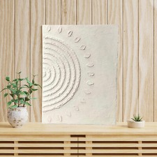 Quadro su tela astratto moderno, Raggi del sole. Materico in rilievo Gesso