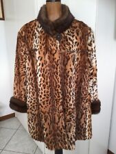 Pelliccia Maculata Artigianale leggera vera Capra e Visone femmina Taglia Comoda