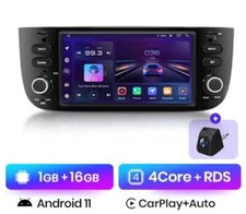 RADIO 2 DIN 7" PER FIAT PUNTO EVO ANDROID GPS BLUETOOTH NAVIGATORE WI-FI CARPLAY
