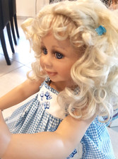 Bambola artistica Sarah di Monika Levenig, 72 cm, + certificato, abito originale, ottima