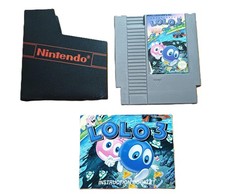 Nintendo NES Adventures of LOLO 3 con custodia e libretto istruzioni