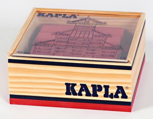 Kapla die 40er quadrate rot - kapla,