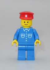 Lego Train blue shirt red hat