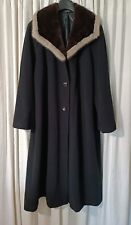 Cappotto Classico Cashmere And Wool Donna Con Elegante Collo Bicolore In Visone 