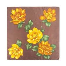 Floral Print Silk Carre Square