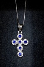 COLLANA CROCE IN ORO BIANCO 18