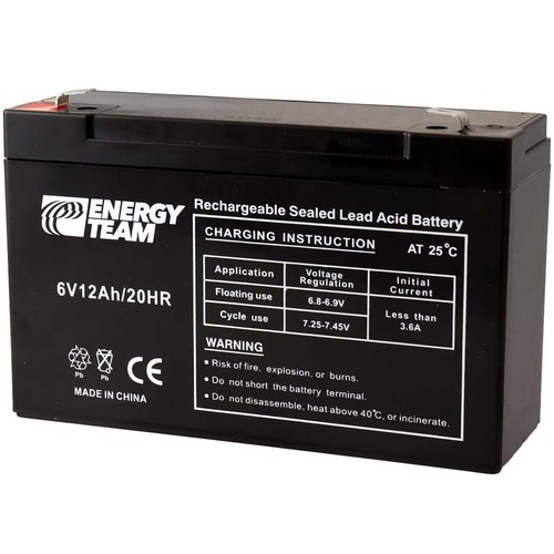 Batteria ricaricabile 12ah - ricaricabile, 6v