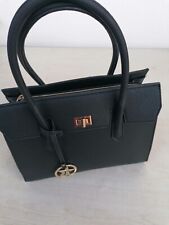 Borsa Primadonna ecopelle nera 6 scomparti finiture dorate nuova da regalare