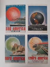 4 Pubblicità Advertising Società Navigazione 3 Americhe Italia/America anni '30