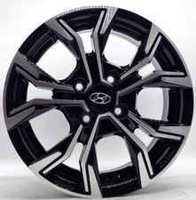 4 cerchi lega kia hyundai renault 4x100 r16 nero lucido diamantato lt005412