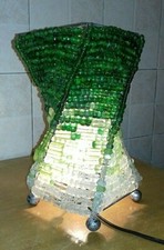 Scultura lampada tavolo perle