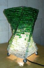 Scultura lampada tavolo perle vetro murano verde TABLE LAMP VINTAGE
