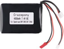 4000mAh 2S Lipo Batterie 7,4V JST JR-Stecker Balancer Anschluss für Spektrum DX9