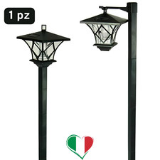 Lampione Da Giardino Con Lanterna Palo Illuminazione Luce Calda 150 Cm Esterno