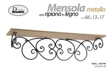 Mensola parete metallo nero - metallo,