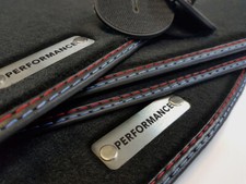 Tappetini Performance per BMW Serie 3 E92 M3 anno 2006-2013 velluto metallo logo +4