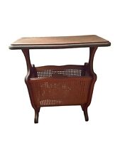 Portariviste Con Piano in legno E  Paglia Di Vienna Vintage Anni 50- 60 