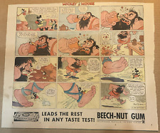 Vintage Domenica 1934 L'araldo Topolino Tillie Toiler fumetto strisce giornale