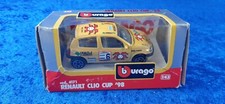 RENAULT CLIO CUP '98 1998 BURAGO 1/43 MADE IN ITALY VINTAGE TOY CAR GIALLA 1/43