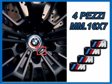 STEMMA M SPORT PER CERCHI RUOTA BMW COMPATIBILE ADESIVO NERO LOGO FREGIO 4 PEZZI
