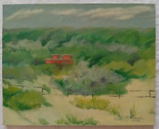 Cesare Pezzali Dipinto Dune 1968 Quadro Olio su tela 50x40 cm Chiara Cesetti