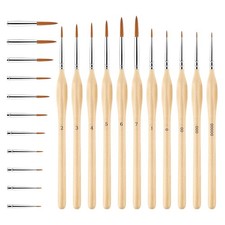 Set di 11 Pennelli per Pittura, Pennelli per Dettagli, Set di Pennelli un P9469