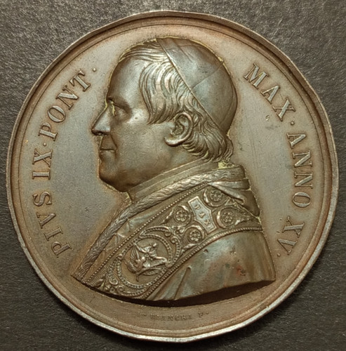 Medaglia stato pontificio - stato, pio