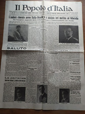 IL POPOLO D'ITALIA 18 DICEMBRE 1930 PRIMA TRASVOLATA ATLANTICA ITALO BALBO