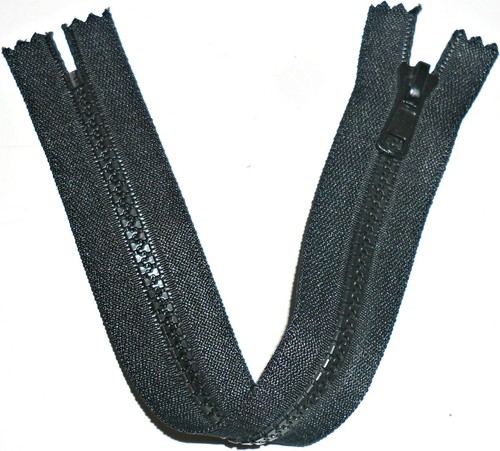 Zip 23cm nero grosso - "/,