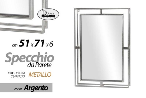 Specchio parete metallo - parete,