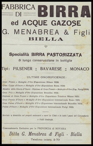 Pubblicita 1925 menabrea - pubblicita',