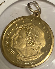 MEDAGLIA DORATA MEDAGLIETTA SEGNO ZODIACALE "GEMELLI" - P. ANNIGONI Anni 70