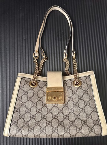 Gucci beige brown shoulder - beige/brown,