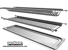 Scolapiatti da incasso Pensile Inox cm.85-87 C/Vassoio Salvagocce Acciaio inox