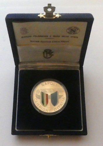 Medaglia argento napoli - medaglia, in