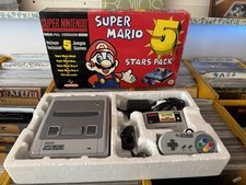Super Nintendo SUPER MARIO 5 STARS PACK  SNES NES BOX Scatola completo testato