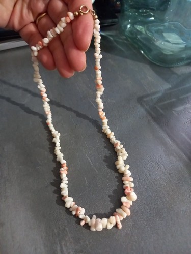 Collana corallo rosa - collana, bianco