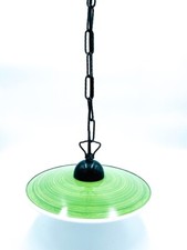 Lampadarioin ferro con piatto smaltato 30 cm verde interno esterno per led