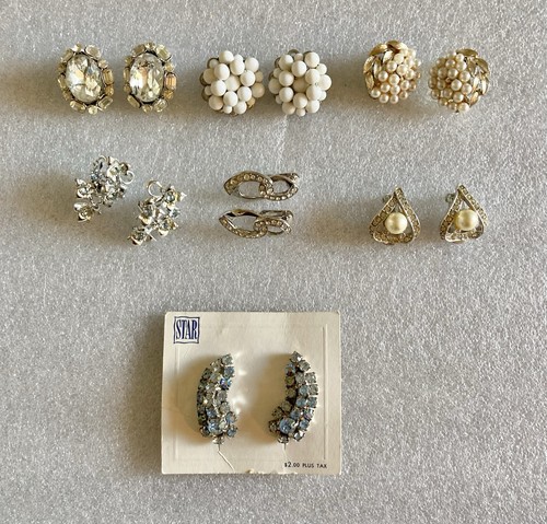Set orecchini clip strass - set,