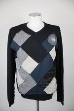 DESIGUAL MAGLIONE MAGLIA UOMO TG L MAN SWEATER VINTAGE CASUAL LANA WOOL LOGO