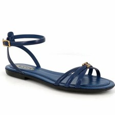 TOD'S Sandali piatti in vera