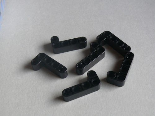 Lego black liftarm 2 - black, l