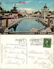 Cartolina Lagoon Luna Park Cleveland Ohio