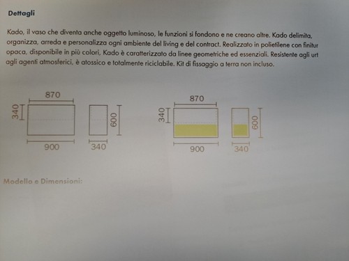 Fioriera esterno kado - da,