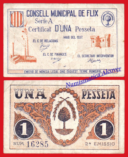 Billete local guerra - local, civil
