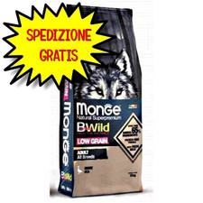 MONGE CANE CROCCHETTA BWILD LOW GRAIN ALL BREEDS ADULTO CON OCA 12 KG